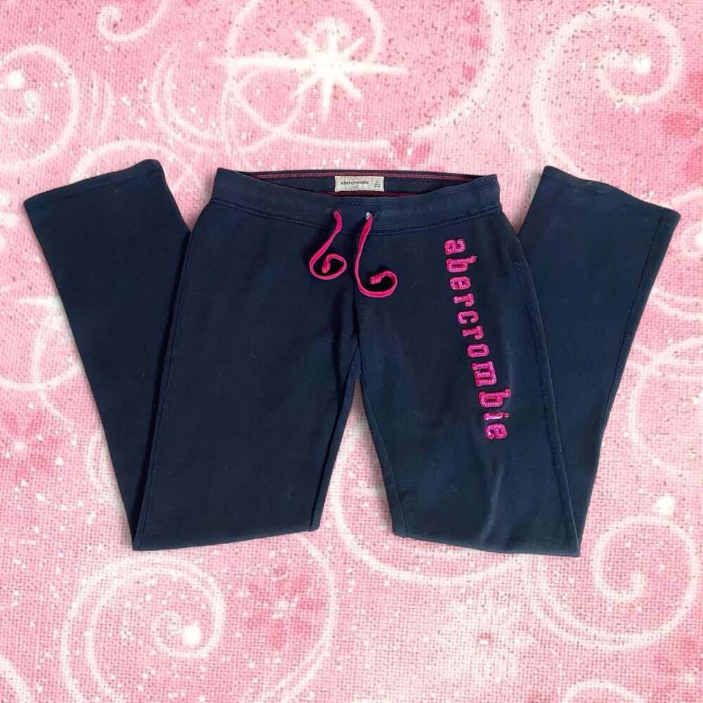 Abercrombie & Fitch Women's Navy and Pink Joggers-tracksuits